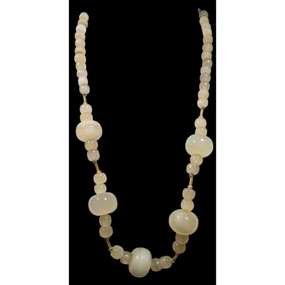 Vintage Chunky Mexican Onyx Beaded Necklace